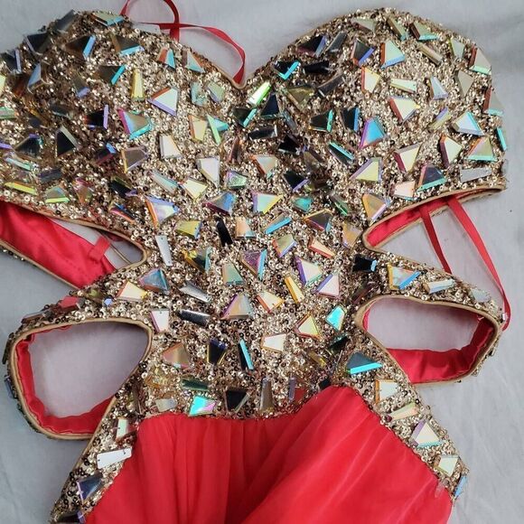 La Femme Size 2 Embellished Cut Out Dress - Picture 10 of 11